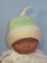 Baby Double Cuff Marble Topknot Beanie Hat