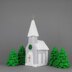 Crochet pattern Christmas village with church