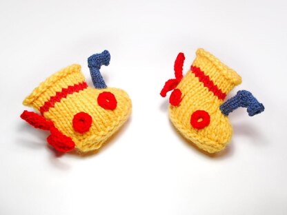 Yellow Submarine Knit Baby Boots