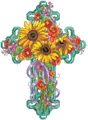 Summer Season Floral Cross - PDF