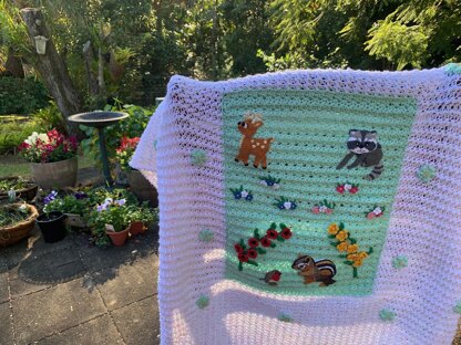 Baby Blanket with Centre Panel