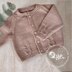 Round neck raglan sleeve cardi with cabled owls - P079