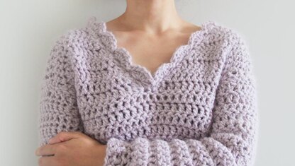 Beatrice Bulky Crochet Sweater Crochet pattern by For the frills