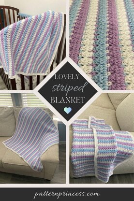 Crochet Blanket Beautiful Stripes