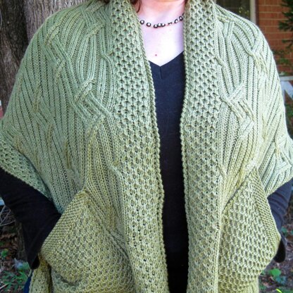 Warm Bar Harbor Pocket Shawl