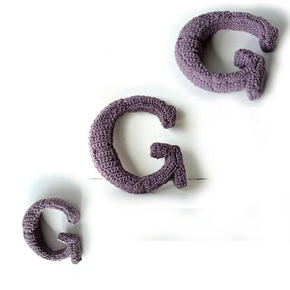 Letter G Crochet Pattern, 3D Letter Amigurumi