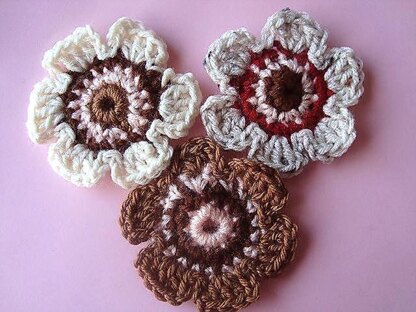 633-F, CROCHET FLOWER