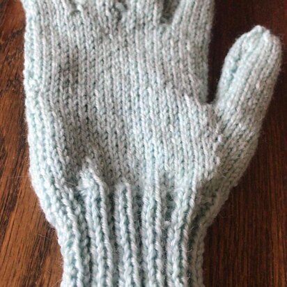 Simple Gloves on Two Needles