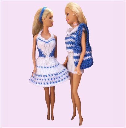 Barbie: love heart dress and beach outfit