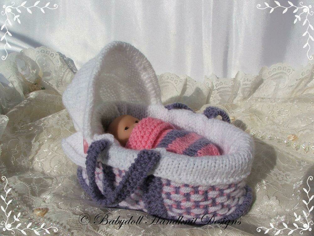 Crochet baby doll basket pattern online free