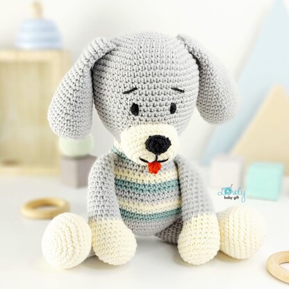 Striped Puppy Dog Amigurumi Crochet Pattern