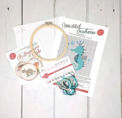 The Crafty Kit Company Seahorse Cross Stitch Kit