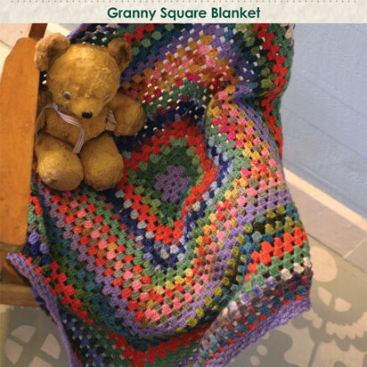Granny Square Blanket in Classic Elite Yarns Liberty Wool Solids - Downloadable PDF