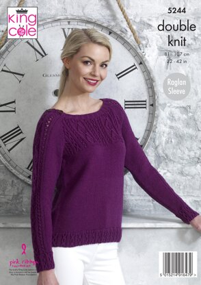 Sweater & Cardigan in King Cole Luxury Merino DK - 5244 - Downloadable PDF