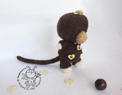 Pebble doll  Monkey