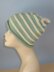 Stripey Roll Brim Topknot Slouch Hat