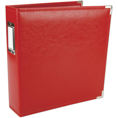 We R Memory Keepers We R Classic Leather D-Ring Album 8.5"X11" - Real Red