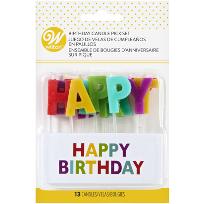 Wilton Happy Birthday Candle Pick Set, 13-Count
