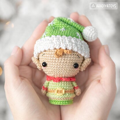 Crochet Christmas Pattern Amigurumi Mini Set Elf Mrs Claus Gingerbread Man Christmas Decorations Ornaments by AradiyaToys