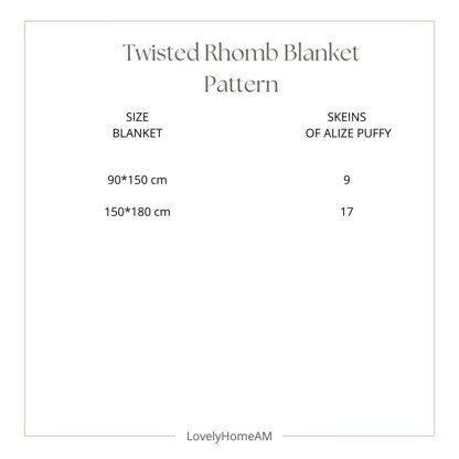 Twisted Rhomb Blanket Pattern