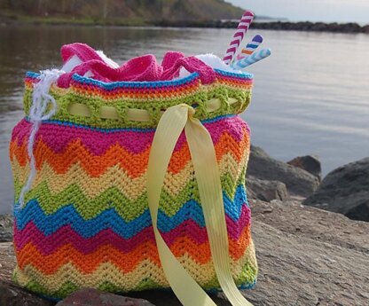 "Chasing Chevrons" Yarn & Beach Bag / Tote