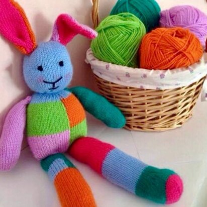 Patchwork Bunny Knitting Pattern