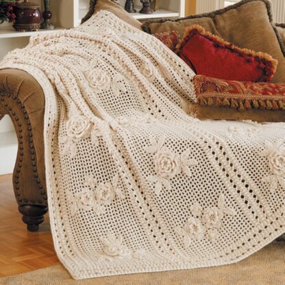 Flower Garden Afghan in Red Heart Soft - LW1470