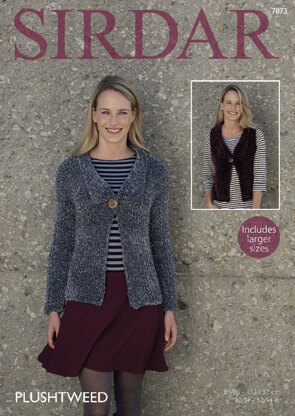 Jacket and Waistcoat in Sirdar Plushtweed - 7873- Downloadable PDF