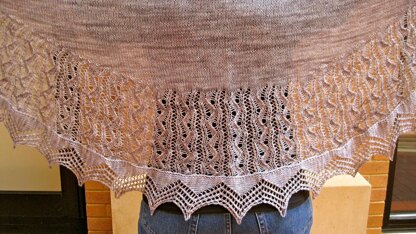 The Silver Spring Long Wingspan Lace Shawl