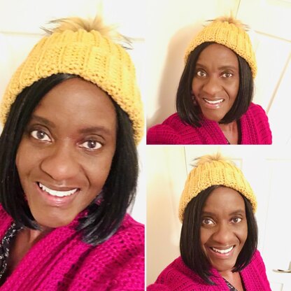 Braided & Ribbed 2-in-1 Beanie Hat