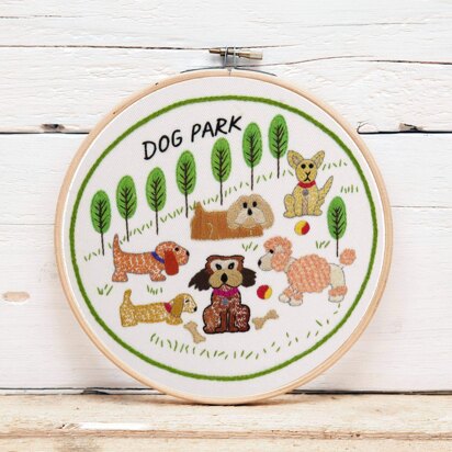 Stitchdoodles Dog Park Hand Embroidery Pattern