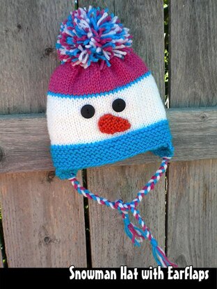 Snowman Hat with Earflaps
