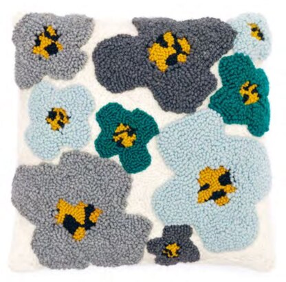 Rico Punch Needle Kit Pillow Flower