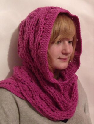 Scoodie Hooded Scarf Cable and Cluster