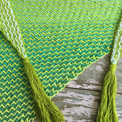 The ZIG in the ZAG shawl