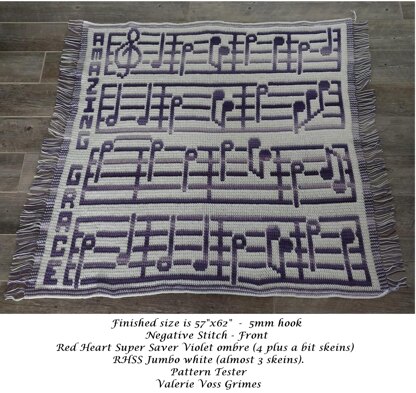 Amazing Grace Music Blanket Pattern