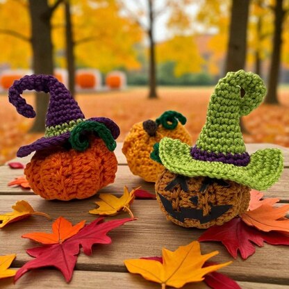 Halloween Pumpkin Hat Crochet Pattern set