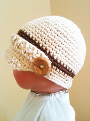 Oxleyham Newsboy Baby Hat Crochet Pattern