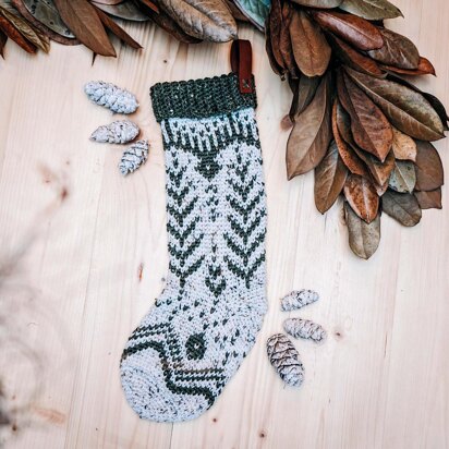 White Spruce Crochet Stocking