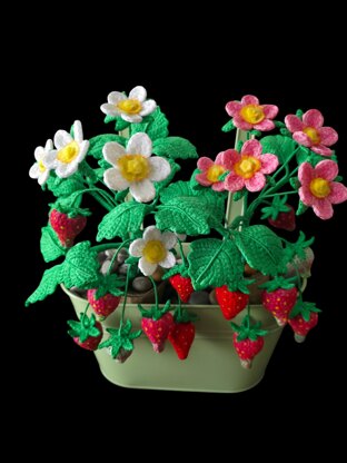 Crochet Strawberry plant
