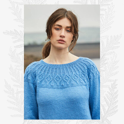 Helena Sweater -  Knitting Pattern For Women in Willow & Lark Heath Solids by Willow & Lark