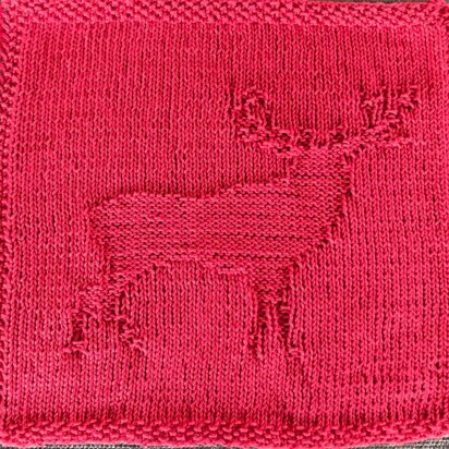 Julerensdyr klud - Reindeer Dishcloth