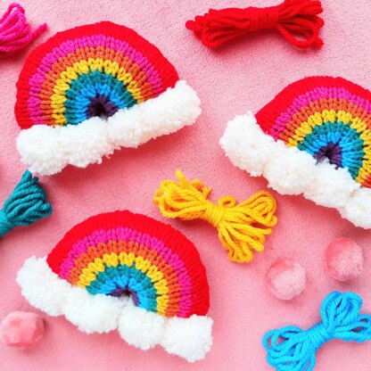 Brighten Your Day Knit Rainbow Stuffie