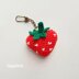 Strawberry heart keychain crochet pattern