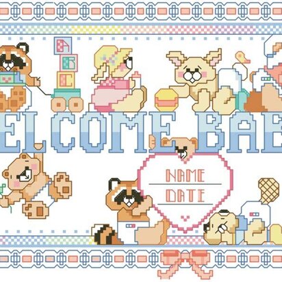 Welcome Baby Animals Birth Record - PDF