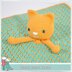 Crochet Lovey Pattern Blanket Ginger Kitty Cat Kitten Security Blanket Crochet Lovey Blanket Toy Blankie Baby Blanket Toy Crochet Comforter Snuggle