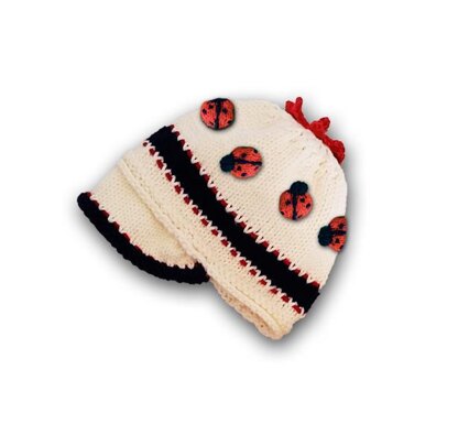 Ladybug Baby Beanie Cap and Booties