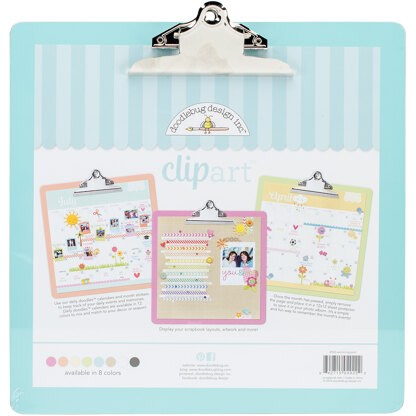 Doodlebug Clipart Monochromatic Clipboard 13.5"X13.5" - Swimming Pool