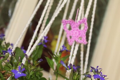 Plant Pot Hanger with Butterfly Trim