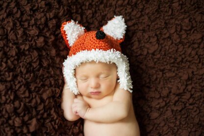 Fox Newborn - 12 Month Hat and Diaper Cover